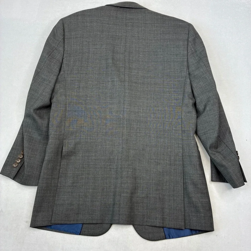 Brooks Brothers Blazer Mens 42R Grey Glen Plaid Wool 2-Button Jacket Sport Coat